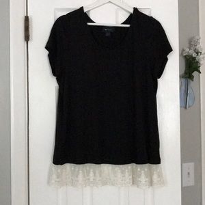 Black shirt with lace